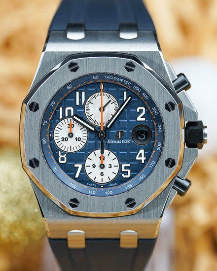 No Reserve - 2016 Audemars Piguet Royal Oak Offshore 42MM Blue Dial Rubber Strap (26470ST.OO.A027CA.01)