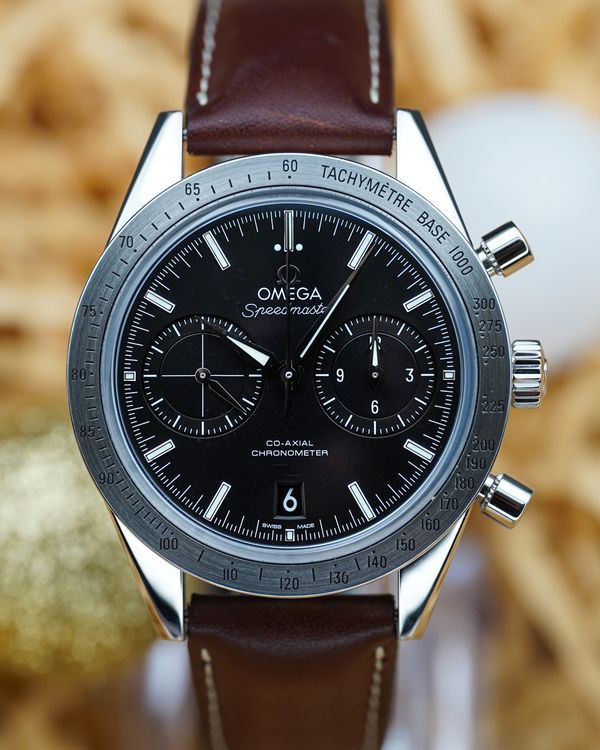 No Reserve - 2025 Omega Speedmaster '57 41.5MM Black Dial Leather Strap (331.12.42.51.01.001)