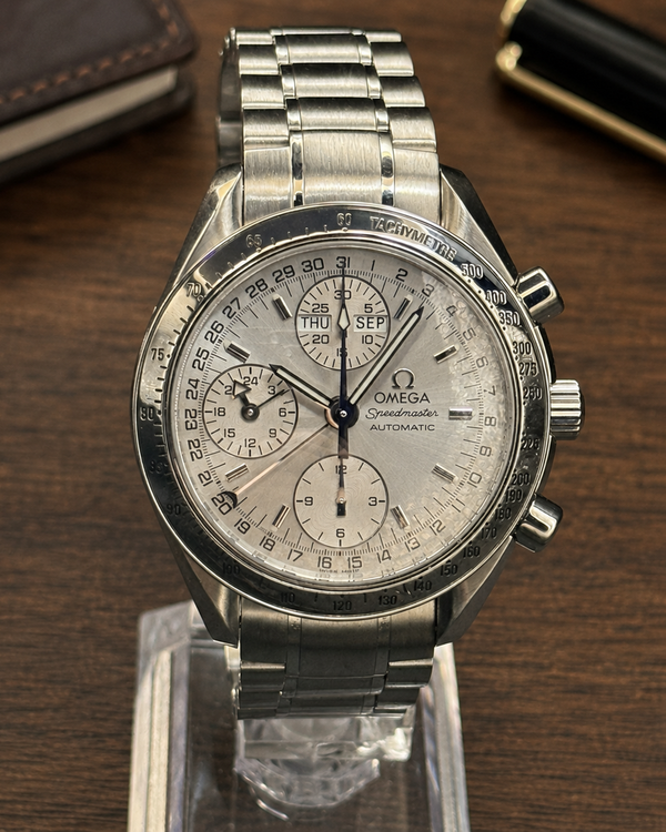 No Reserve - Omega Speedmaster Day-Date 39MM Silver Dial Steel Bracelet (3523.30.00)