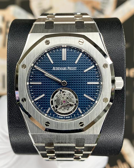 Audemars Piguet Royal Oak Flying Tourbillon Extra Thin "50th Anniversary" 39MM Blue Dial Steel Bracelet (26670ST.OO.1240ST.01)