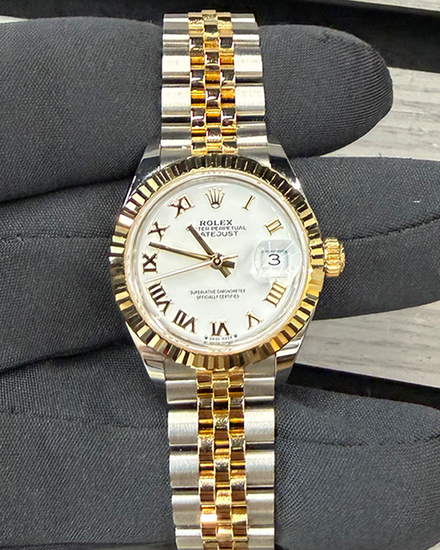 2026 Rolex Lady-Datejust 28MM White Dial Two-Tone Super Jubilee Bracelet (279173)