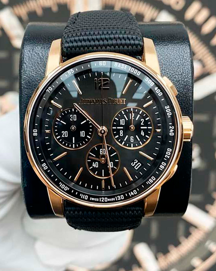 Audemars Piguet Code 11.59 41MM Grey "Smoked" Dial Textile Strap (26393NR.OO.A002KB.01)