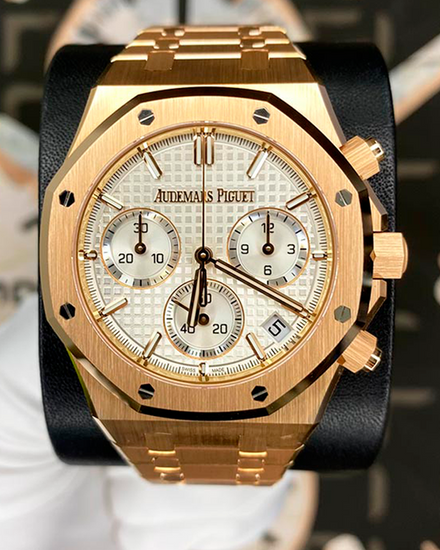 Audemars Piguet Royal Oak Chronograph 41MM Silver Dial Rose Gold Bracelet (26240OR.OO.1320OR.07)