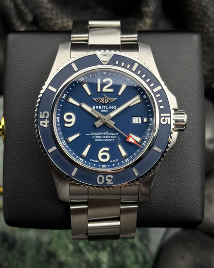 Breitling Superocean 44MM Blue Dial Steel Bracelet (A17367)