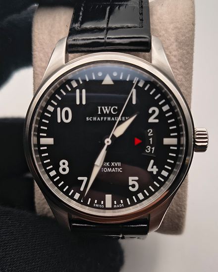 2016 IWC Schaffhausen Pilot Mark XVII 41MM Black Dial Leather Strap (IW326501)