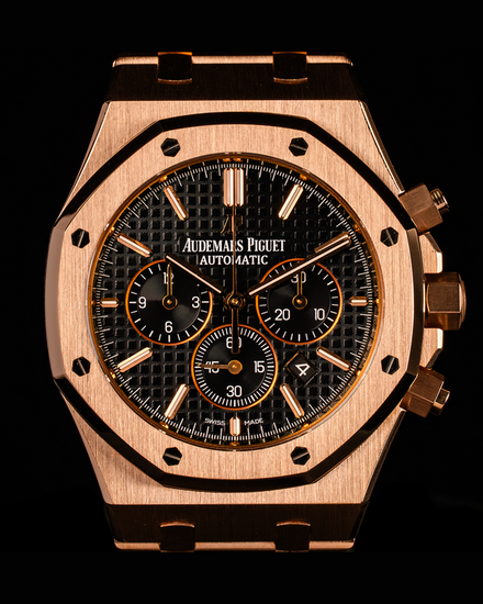 2016 Audemars Piguet Royal Oak 41MM Black Dial Rose Gold Bracelet (26320OR.OO.D002CR.01)