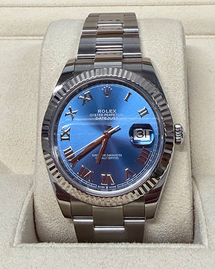 2024 Rolex Datejust 41MM Blue "Azzurro" Dial Oyster Bracelet (126334)