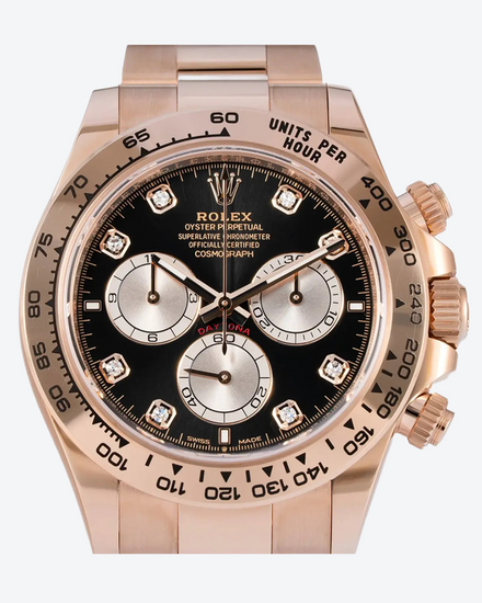 2025 Rolex Cosmograph Daytona 40MM Black Dial Rose Gold Oyster Bracelet (126505)