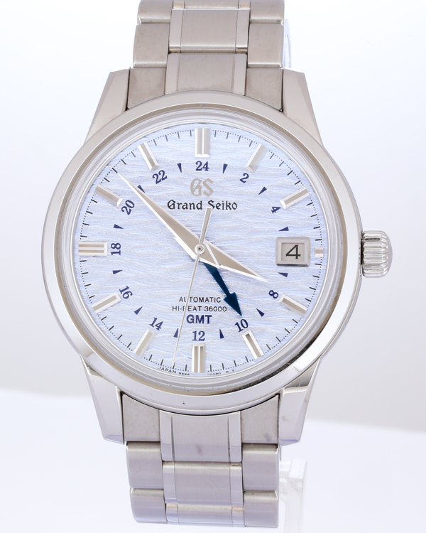 No Reserve - 2021 Grand Seiko Elegance GMT "Shõsho" 39.5MM Blue Dial Steel Bracelet (SBGJ249)