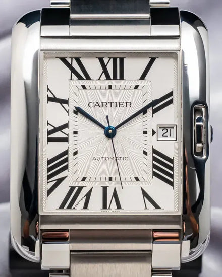2019 Cartier Tank Anglaise XL 47MM Silver Dial Steel Bracelet (W5310008)