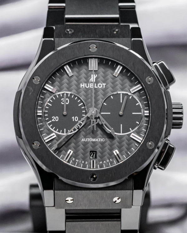 Hublot Classic Fusion 45MM Black Dial Ceramic Bracelet (521.CM.1770.CM)