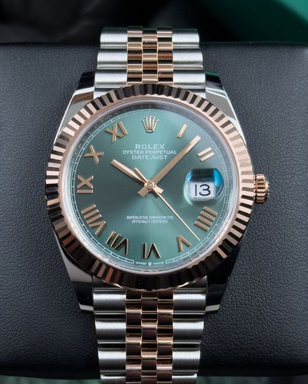 2026 Rolex Datejust 41MM Green Dial Two-Tone Jubilee Bracelet (126331)