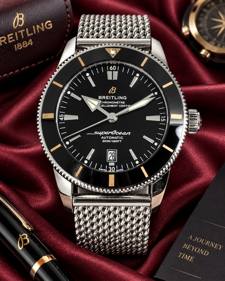 2020 Breitling Superocean Heritage II B20 46MM Black Dial Steel Bracelet (AB2020121B1A1)