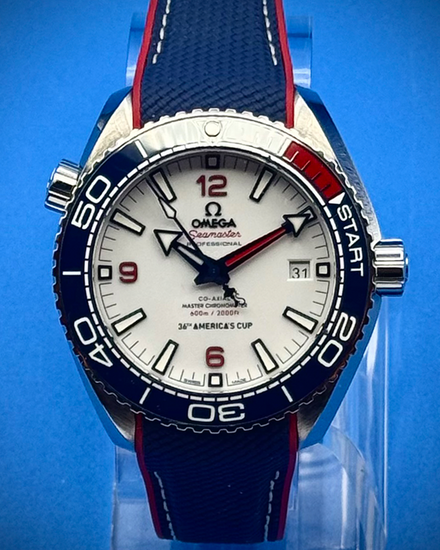 2020 Omega Seamaster Planet Ocean 600M America's Cup L.E. 43.5MM White Dial Rubber Strap (215.32.43.21.04.001)