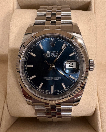 2019 Rolex Datejust 36MM Blue Dial Jubilee Bracelet (116234)
