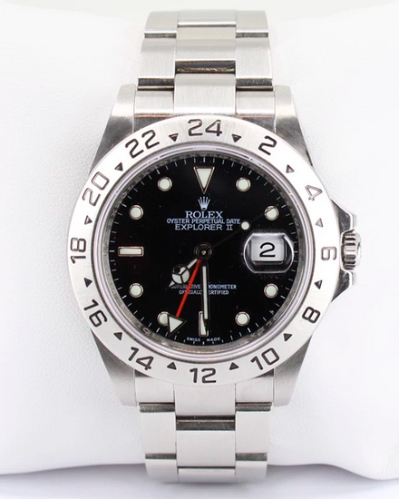 Rolex Explorer II 40MM Black Dial Oyster Bracelet (16570)