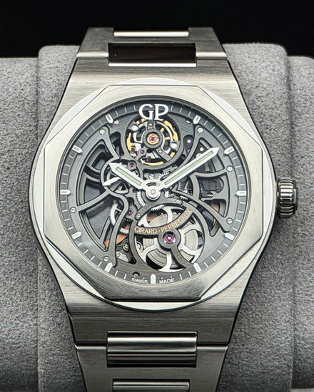 2022 Girard Perregaux Laureato 42MM Skeleton Dial Steel Bracelet (81015-11-001-11A)