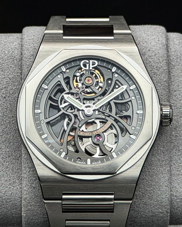 2022 Girard Perregaux Laureato 42MM Skeleton Dial Steel Bracelet (81015-11-001-11A)