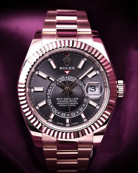 2023 Rolex Sky-Dweller 42MM Slate Dial Rose Gold Oyster Bracelet (326935)