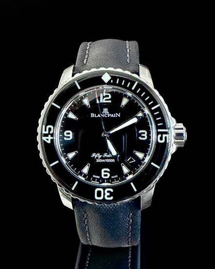 2019 Blancpain Fifty Fathoms 45MM Black Dial Textile Strap (5015-1130-52B)