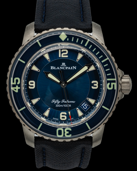 2022 Blancpain Fifty Fathoms 45MM Blue Dial Textile Strap (5015-12B40-O52A)