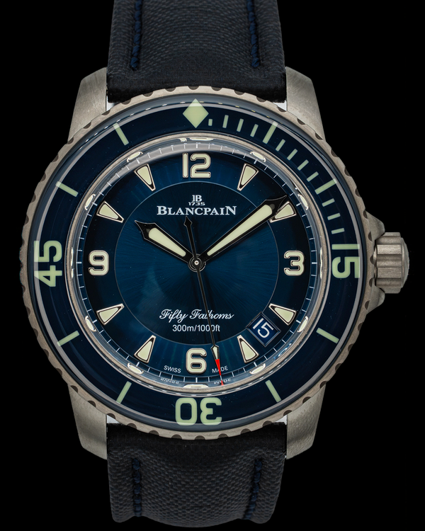 2022 Blancpain Fifty Fathoms 45MM Blue Dial Textile Strap (5015-12B40-O52A)