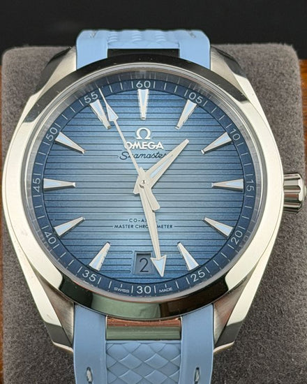 2026 Omega Seamaster Aqua Terra "Summer Blue" 41MM Blue Dial Rubber Strap (220.12.41.21.03.008)