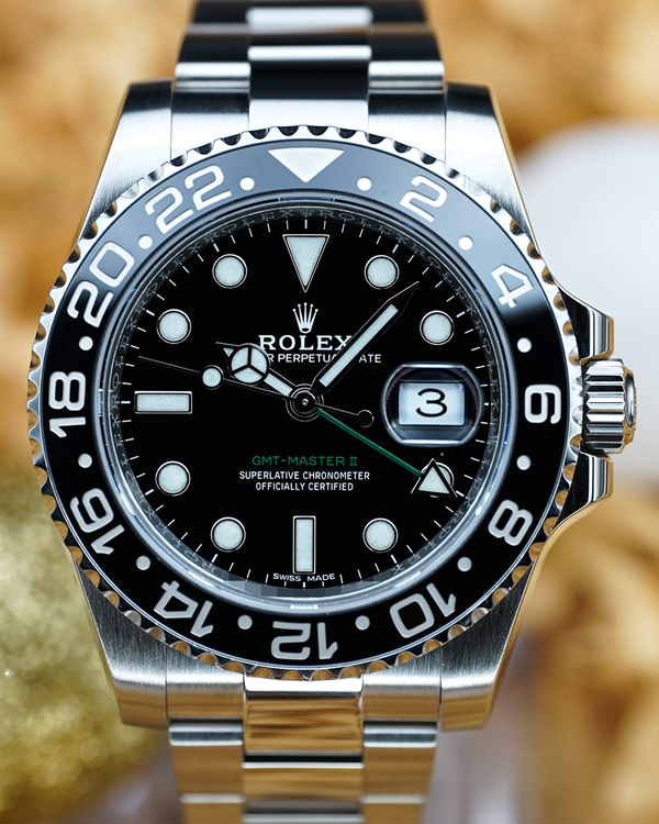No Reserve - 2020 Rolex GMT-Master II 40MM Black Dial Oyster Bracelet (116710LN)