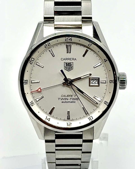 2014 Tag Heuer Carrera 41MM Silver Dial Steel Bracelet (WAR2011.FC6291)