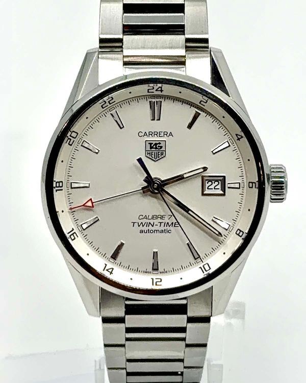 2014 Tag Heuer Carrera 41MM Silver Dial Steel Bracelet (WAR2011.FC6291)