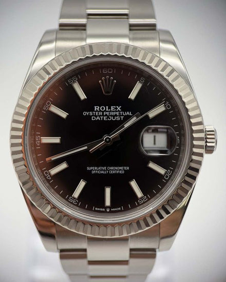 No Reserve - 2021 Rolex Datejust 41MM Black Dial Oyster Bracelet (126334)