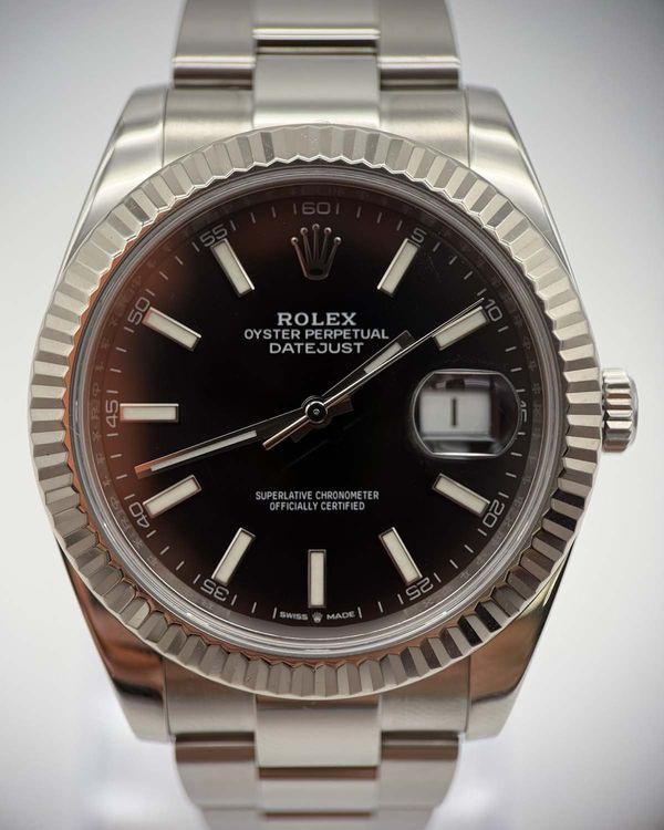 No Reserve - 2021 Rolex Datejust 41MM Black Dial Oyster Bracelet (126334)