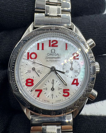 No Reserve - Omega Speedmaster 39MM Mother of Pearl Dial Steel Bracelet (3834.79.40)