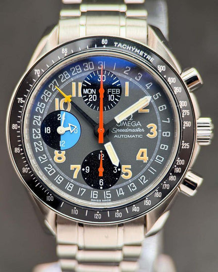 Omega Speedmaster Day-Date 39MM Grey Dial Steel Bracelet (3520.53.00)