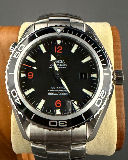 2012 Omega Seamaster Planet Ocean 600M 45.5MM Black Dial Steel Bracelet (2200.51.00)