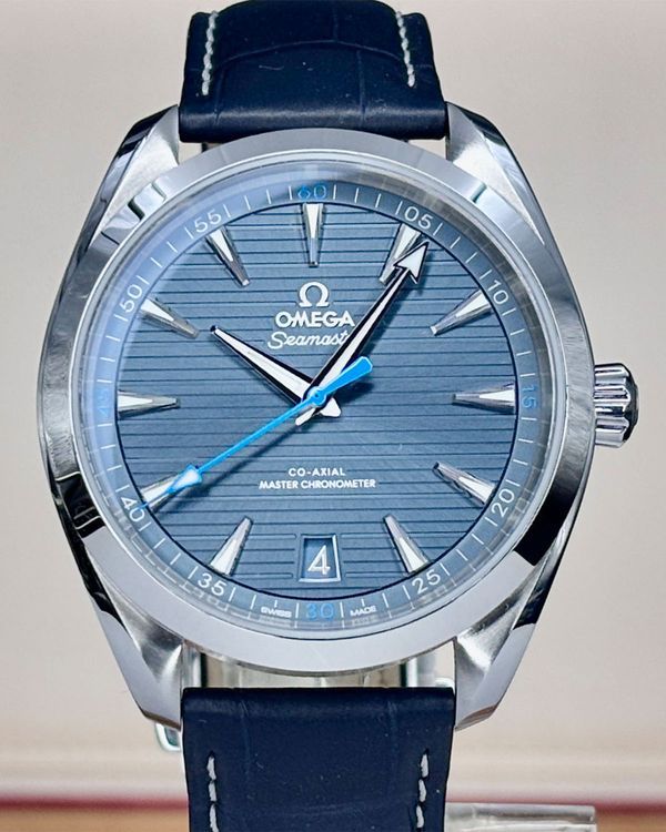 2024 Omega Seamaster Aqua Terra 150M 41MM Blue Dial Leather Strap (220.13.41.21.03.002)