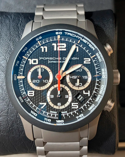 2025 Porsche Design Dashboard 42MM Black Dial Titanium Bracelet (P.661215450245/3)