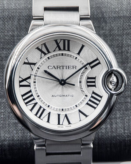 No Reserve - 2015 Cartier Ballon Bleu 36MM Silver Dial Steel Bracelet (W6920046)