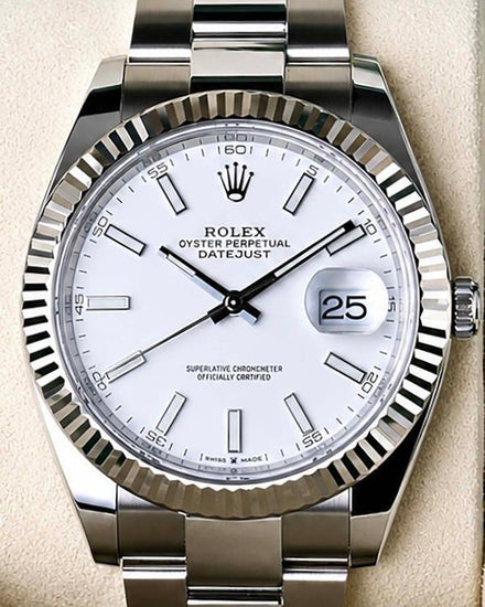 2023 Rolex Datejust 41MM White Dial Oyster Bracelet (126334)