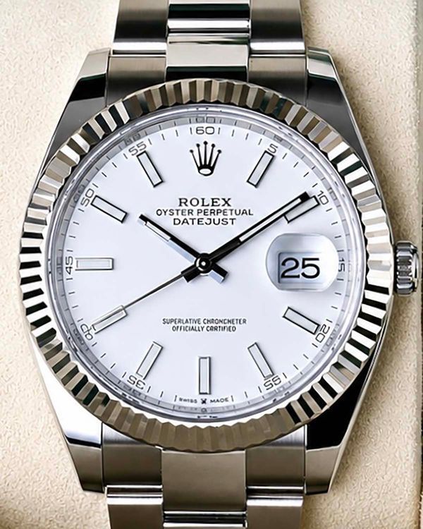 2023 Rolex Datejust 41MM White Dial Oyster Bracelet (126334)