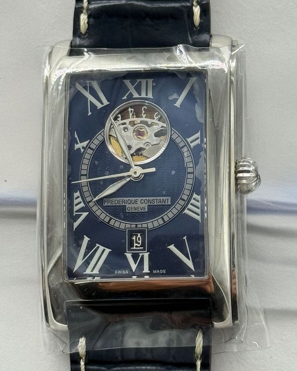 No Reserve - 2024 Frederique Constant Classics 47MM Blue Dial Leather Strap (FC-315DNS4C26)