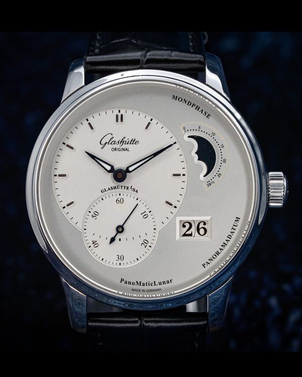 2024 Glashütte Original PanoMaticLunar 40MM Silver Dial Leather Strap (1-90-02-42-32-61)