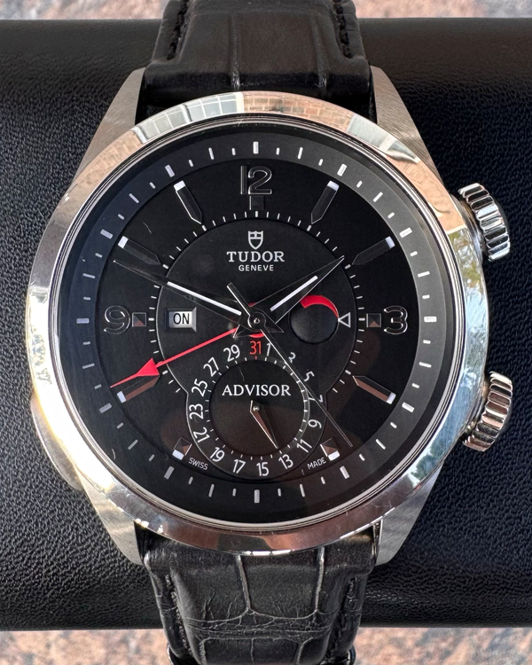 2023 Tudor Heritage "Advisor" 42MM Black Dial Leather Strap (79620TN)