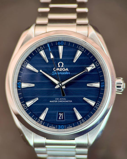 2022 Omega Seamaster Aqua Terra 150M 41MM Blue Dial Steel Bracelet (220.10.41.21.03.001)