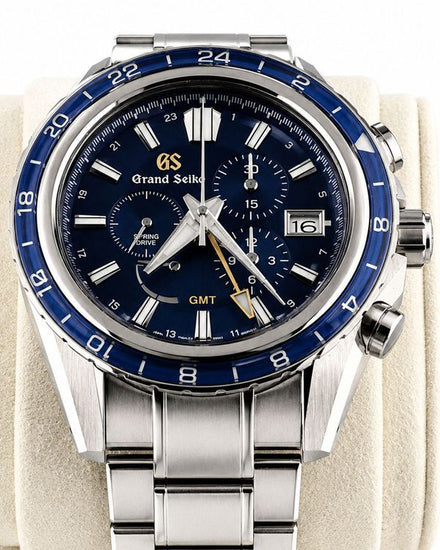 2022 Grand Seiko Evolution 9 Chronograph GMT 15th Anniversary L.E. 45.3MM Blue Dial Titanium Bracelet (SBGC249G)