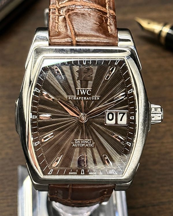 No Reserve - 2013 IWC Schaffhausen Da Vinci 35.6MM Brown Dial Leather Strap (IW452306)