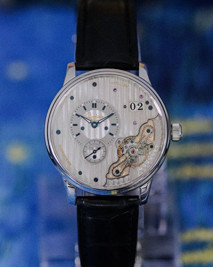 2024 Glashütte Original PanoMaticInverse 42MM Silver Dial Leather Strap (1-91-02-02-02-30)