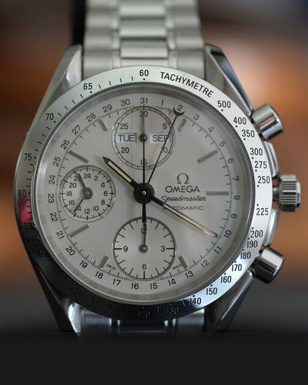 No Reserve - Omega Speedmaster Day-Date Triple Calendar 39MM Silver Dial Steel Bracelet (3521.30.00)