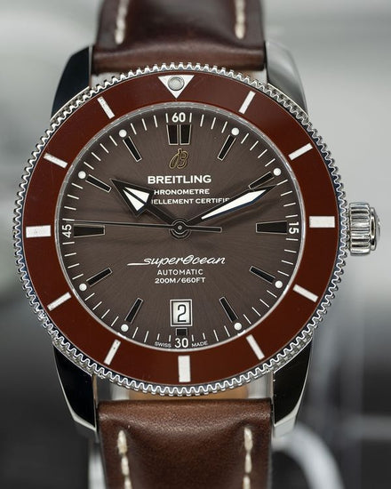 2017 Breitling Superocean Heritage II 46MM Brown Dial Leather Strap (AB202033)