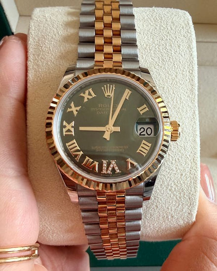 2021 Rolex Datejust 31MM Green Dial Two-Tone Jubilee Bracelet (278273)